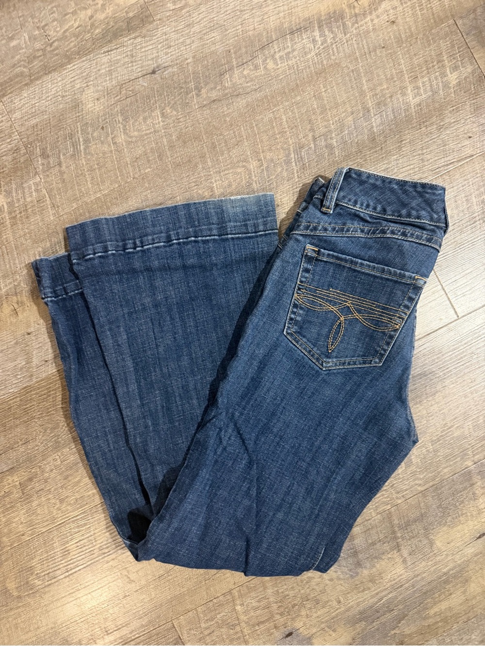 Women's Dark Blue Flare Jeans - Classic Flared Leg